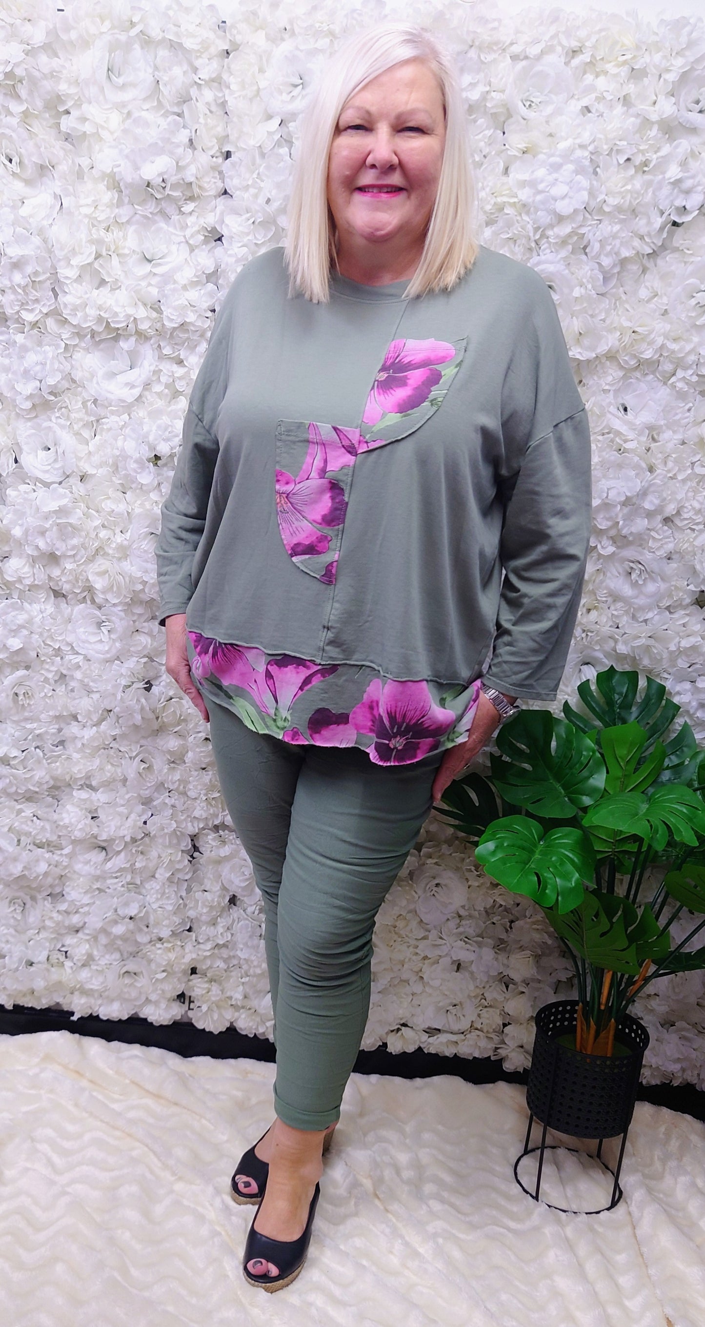 Floral Pocket Detail Tunic