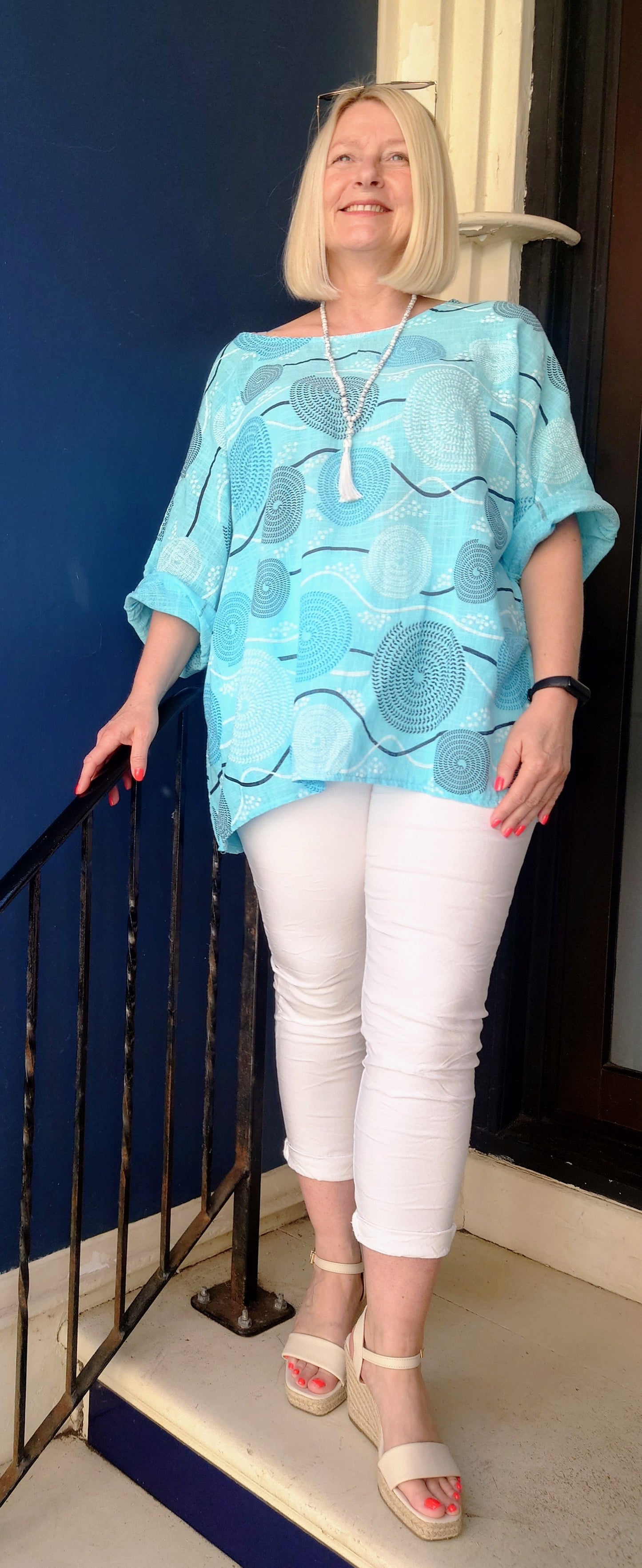 Circle Print Cotton Tunic