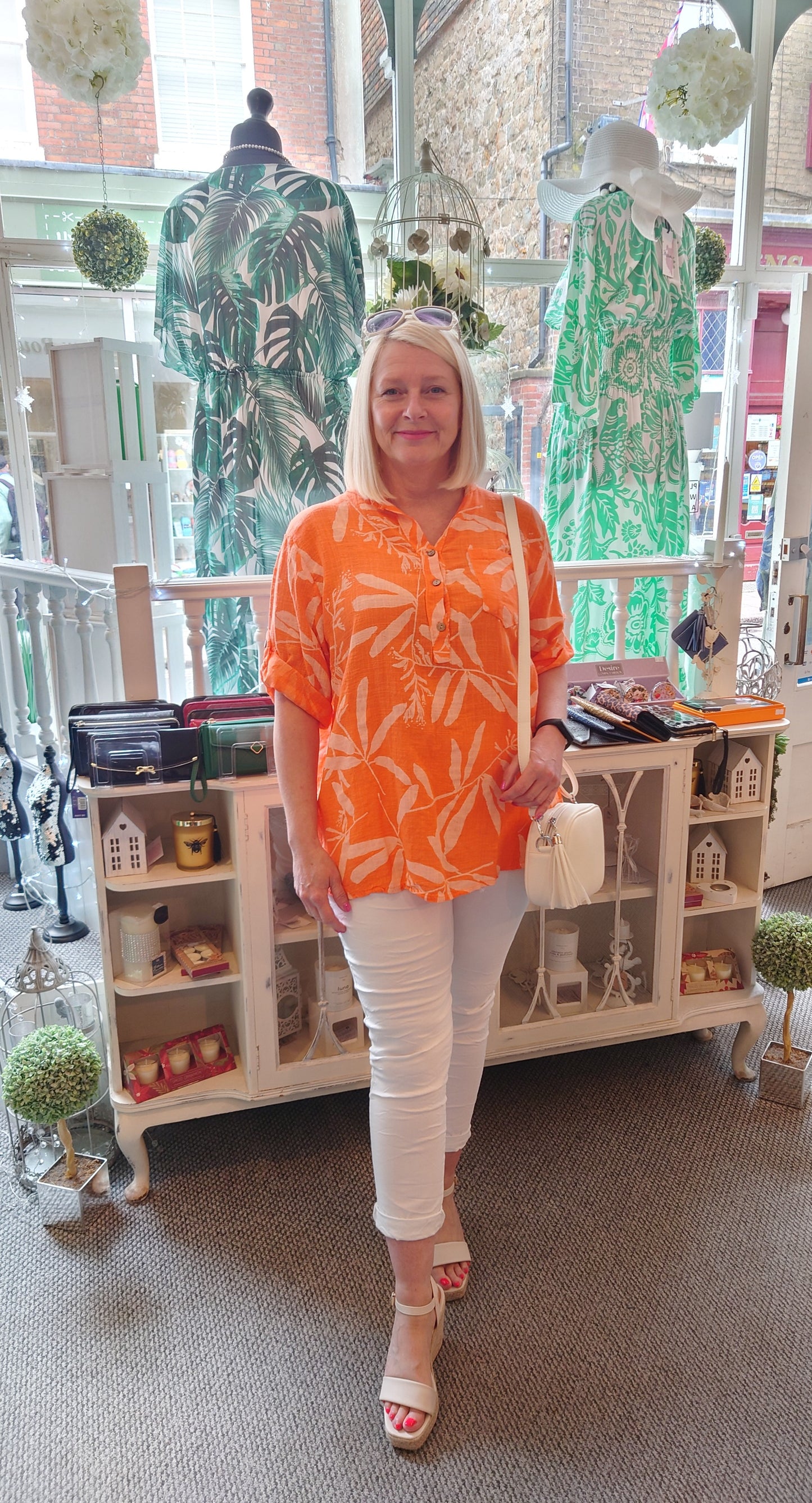 Floral Cotton Button Tunic