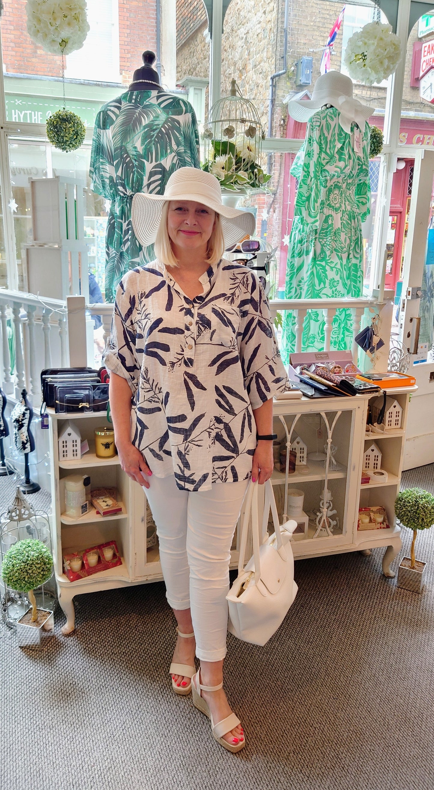 Floral Cotton Button Tunic