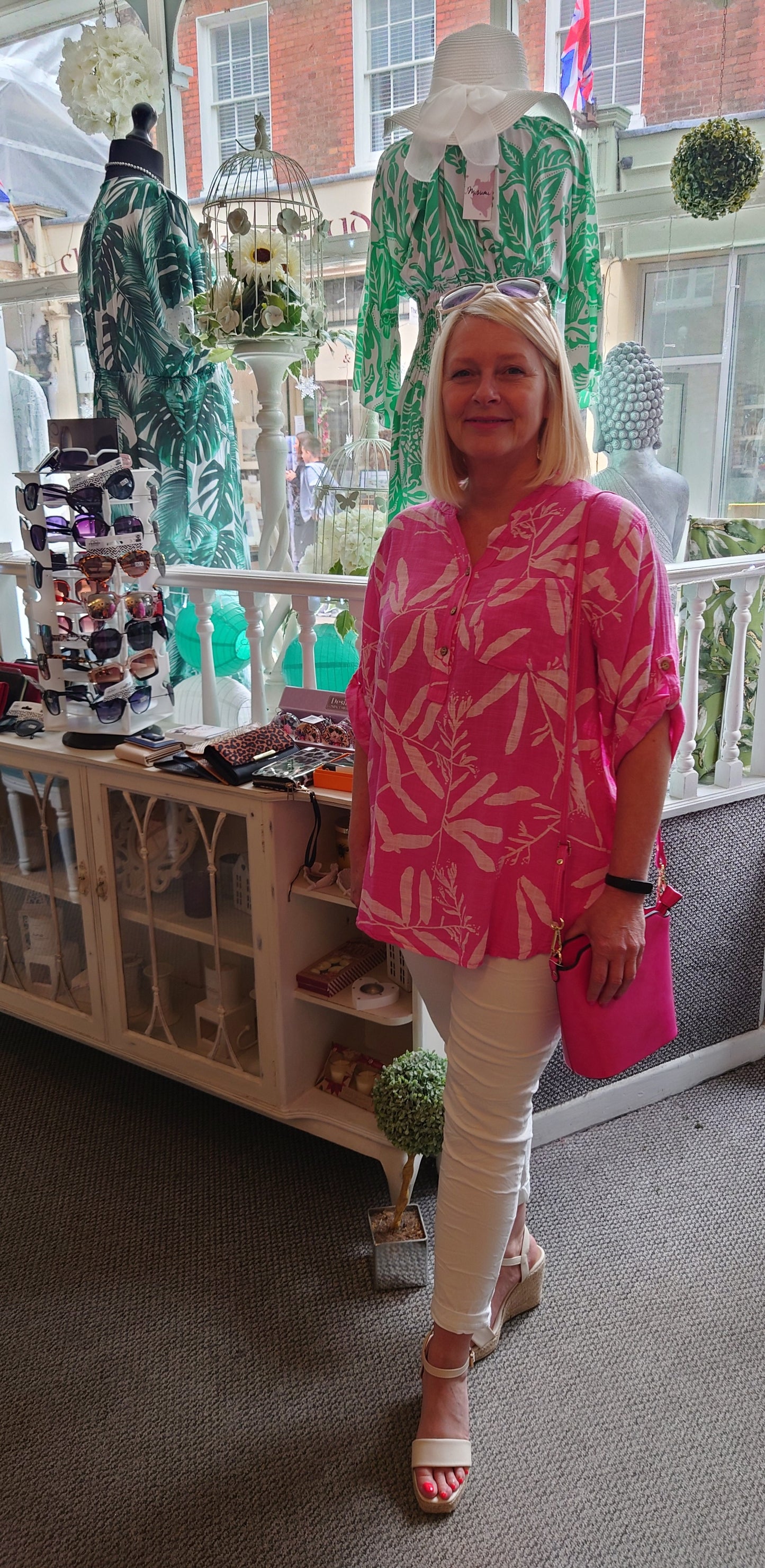 Floral Cotton Button Tunic