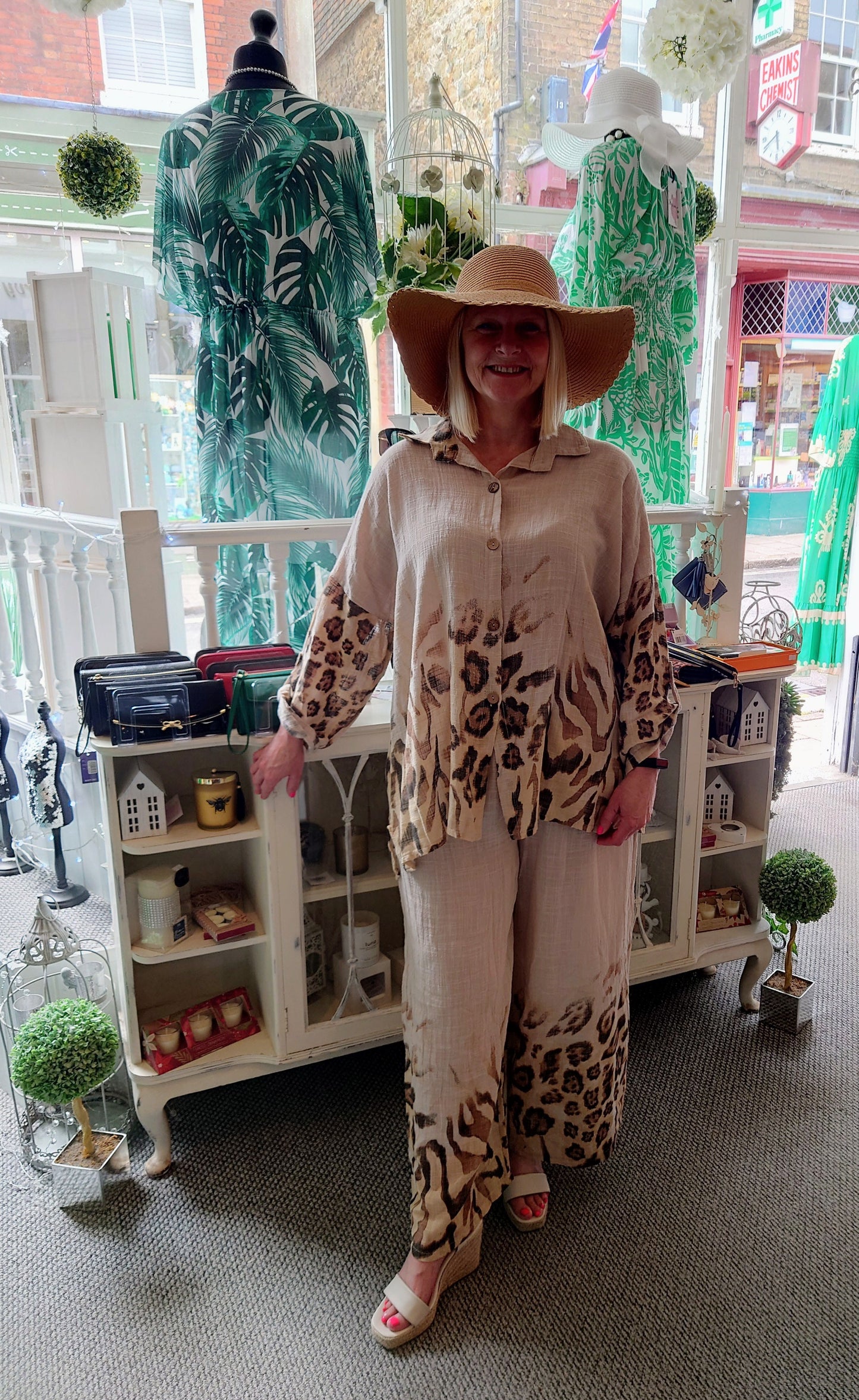 Animal Print Trouser Set
