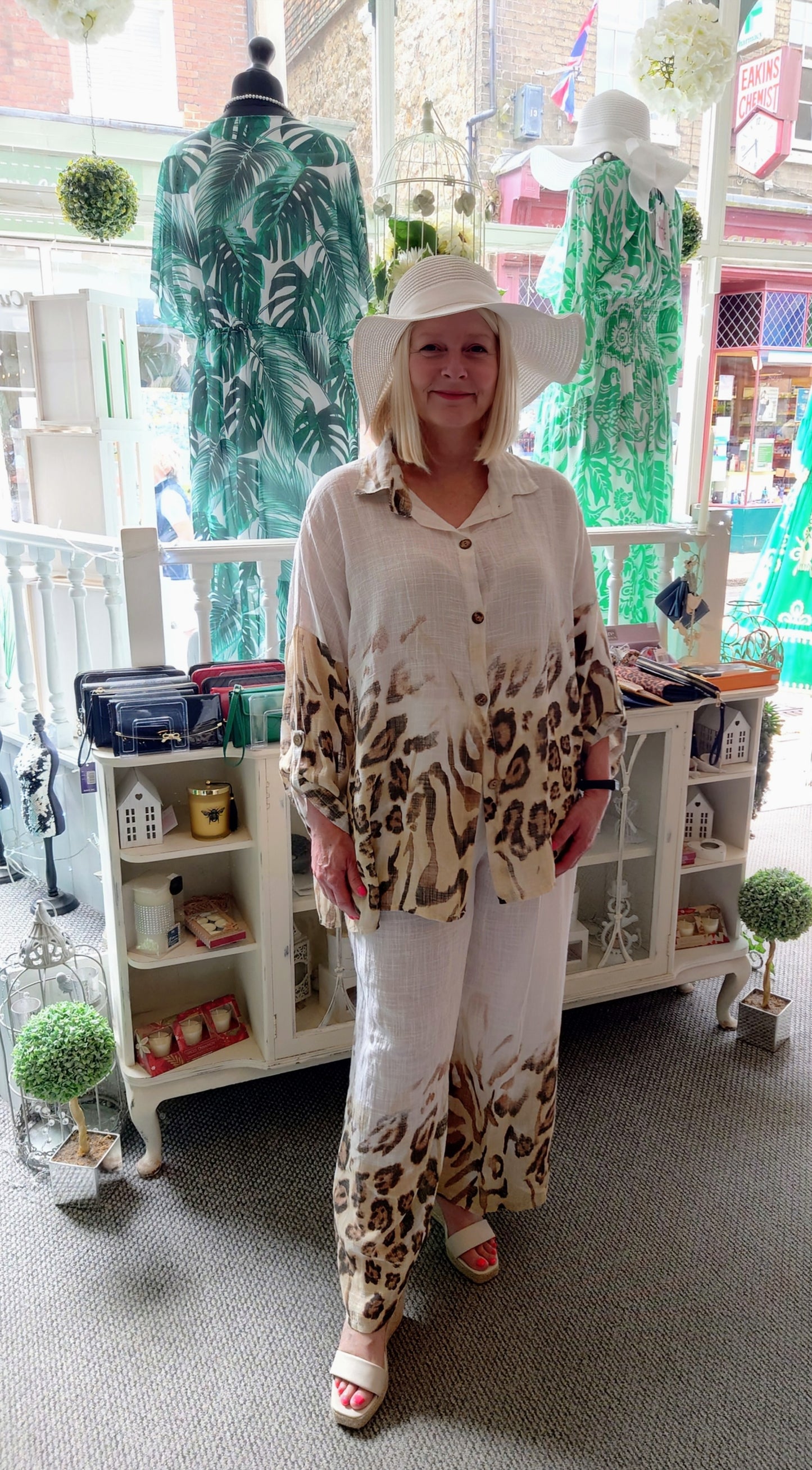 Animal Print Trouser Set