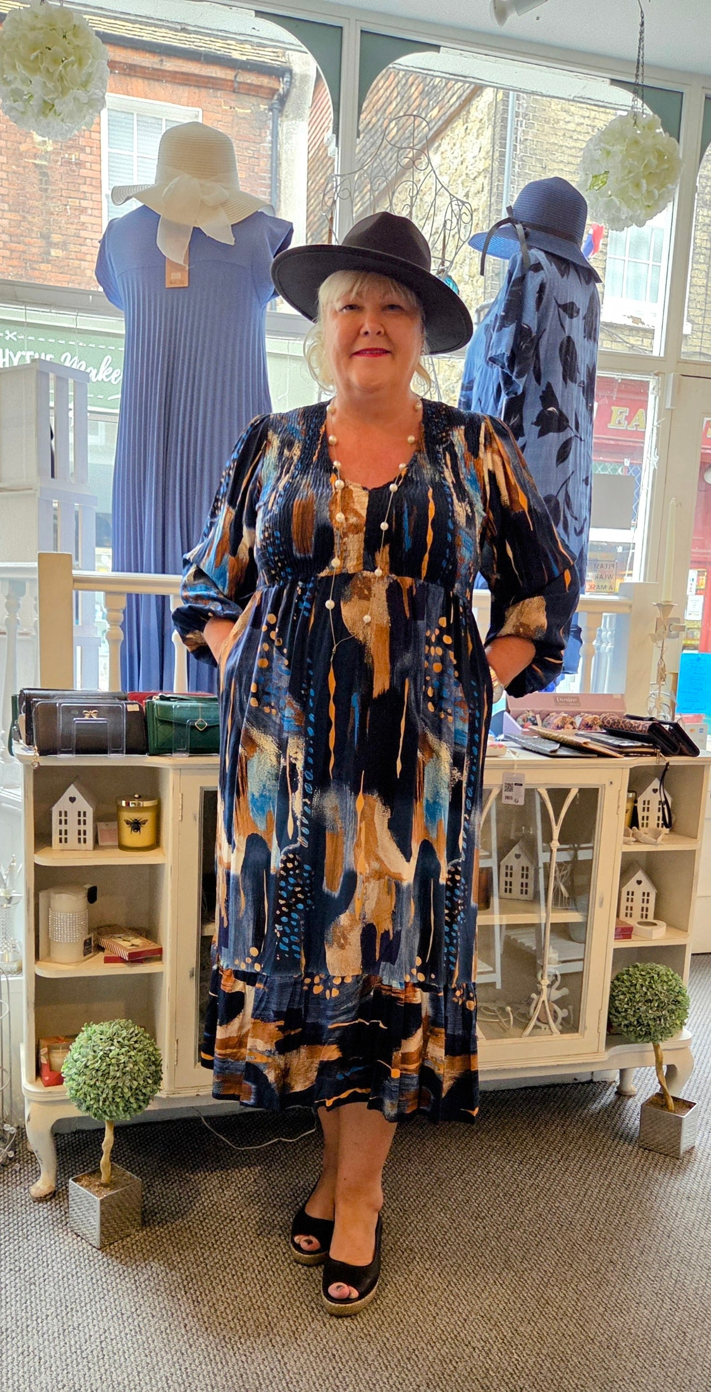 Abstract Maxi Dress