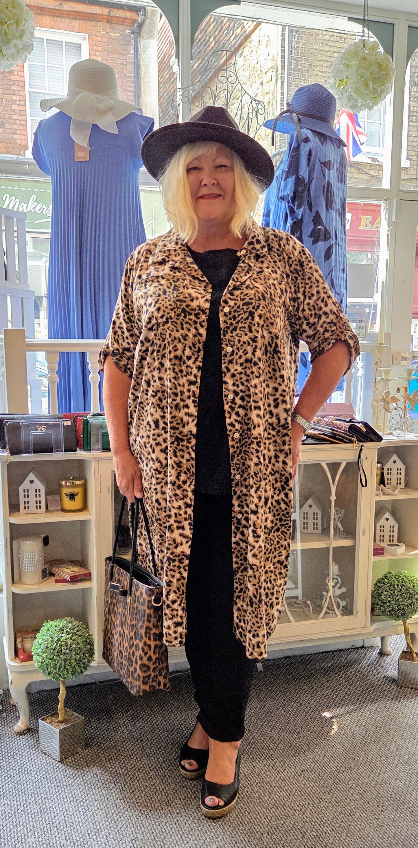 Animal Print Shirt Dress