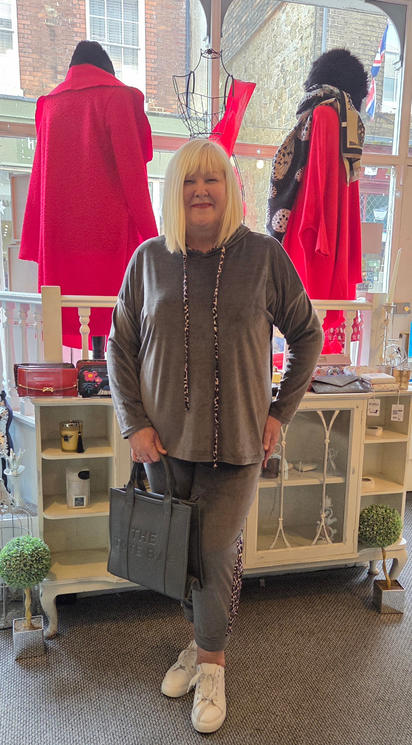 Animal Print Trim Co-Ord Set