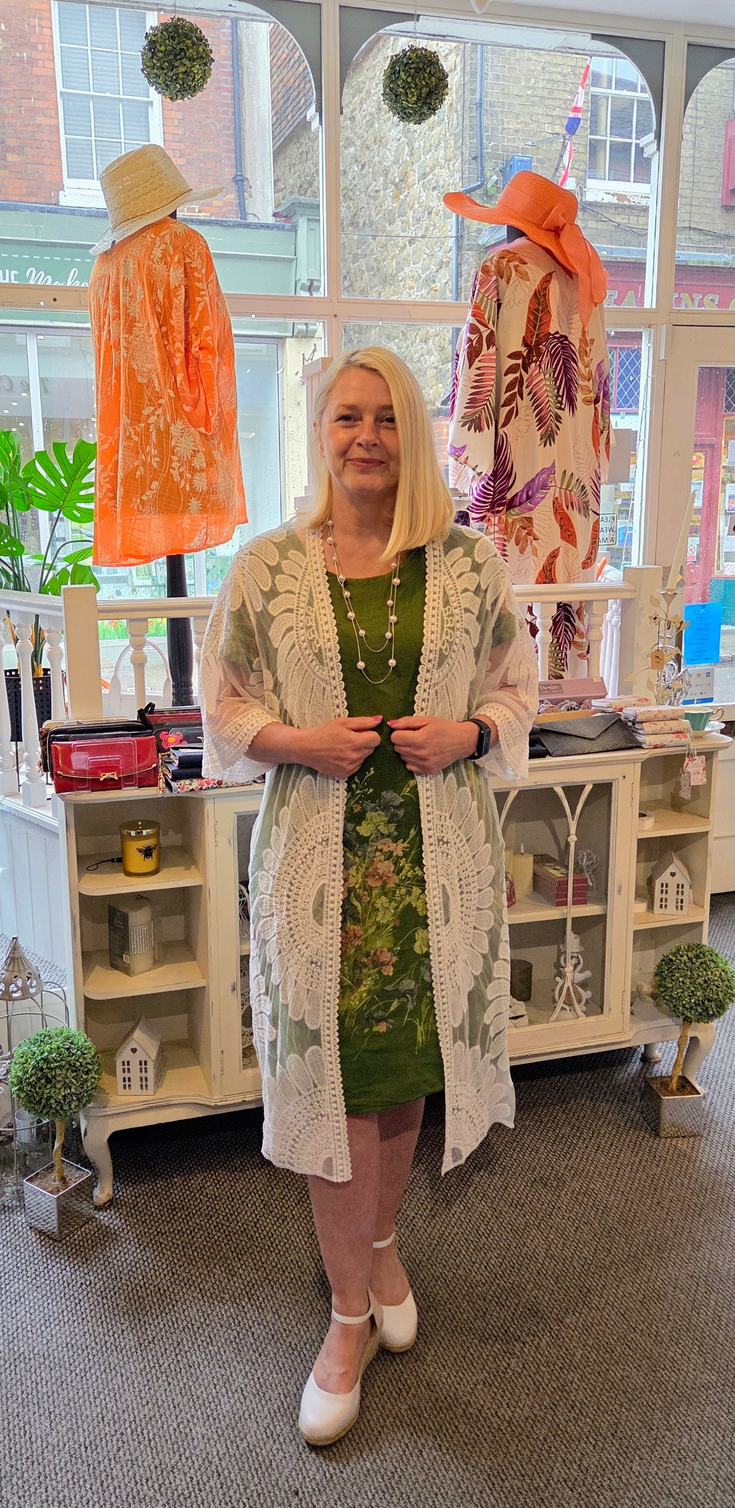 Linen Floral Dress