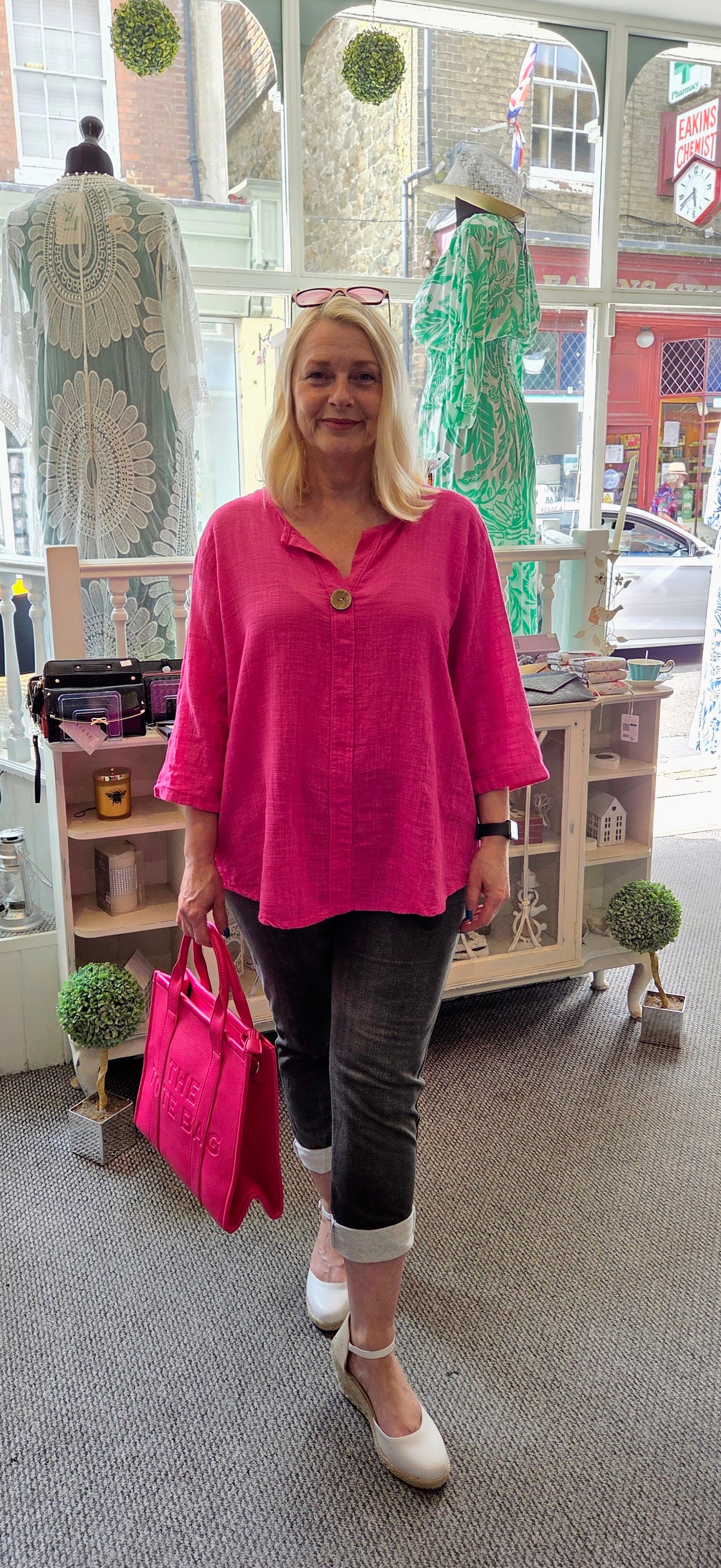 Cotton Button Detail Top