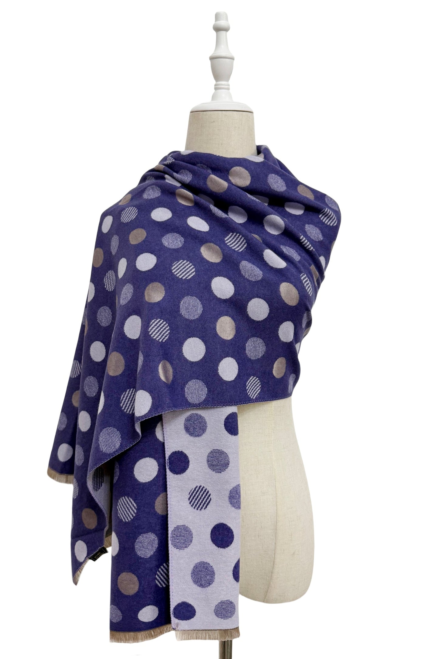 Spot Print Pashmina Scarf