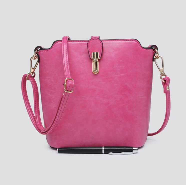 Cross Body Bucket Handbag - Various Colours