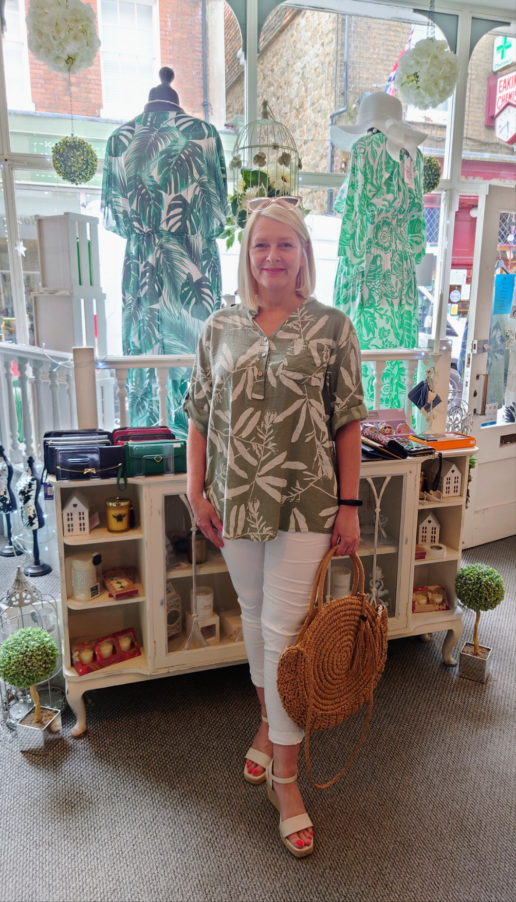 Floral Cotton Button Tunic