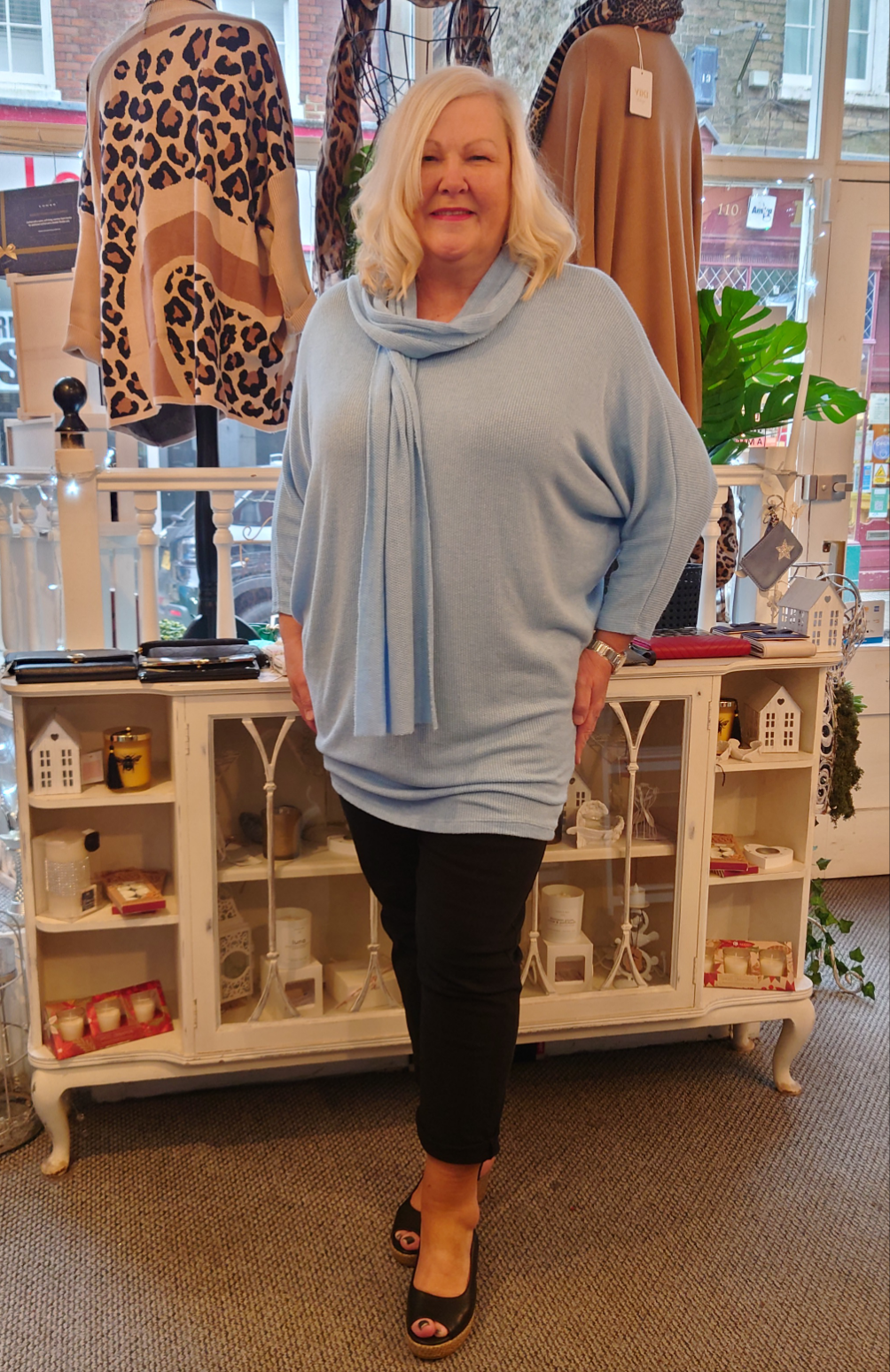 Longline Tunic with Scarf