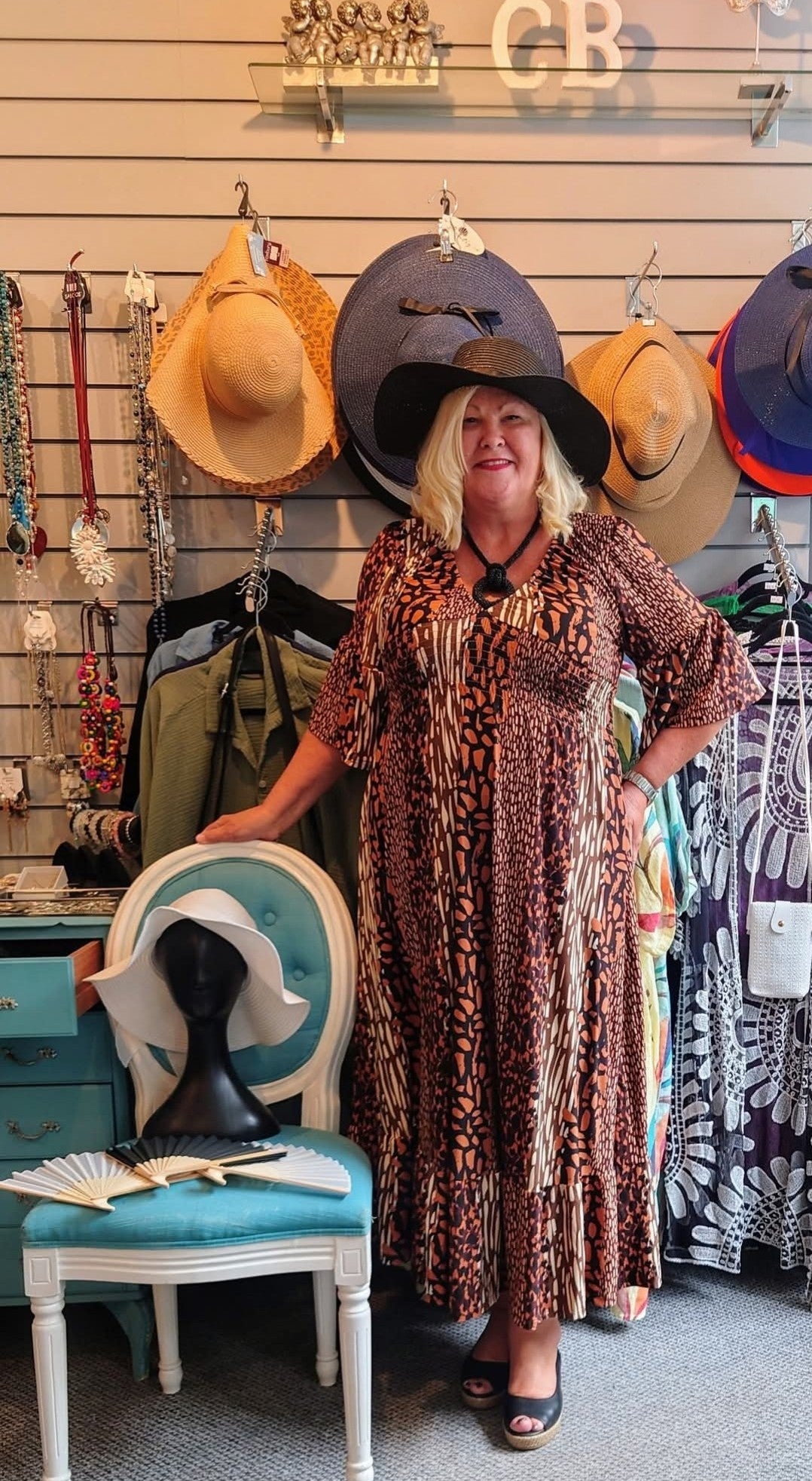 Animal Print Shirred Maxi Dress