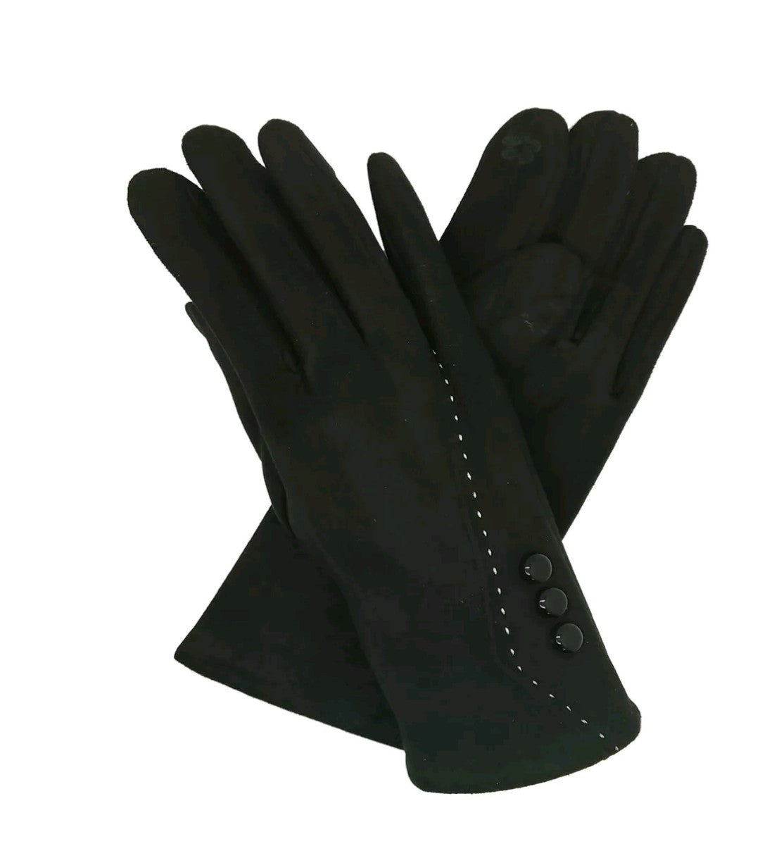 Button Detail Gloves