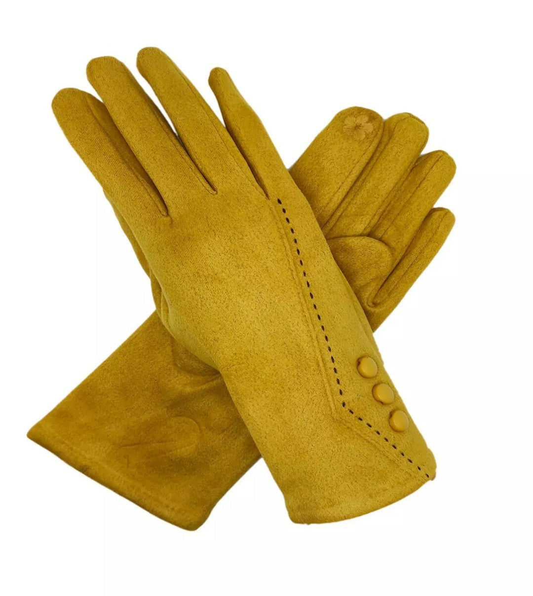 Button Detail Gloves