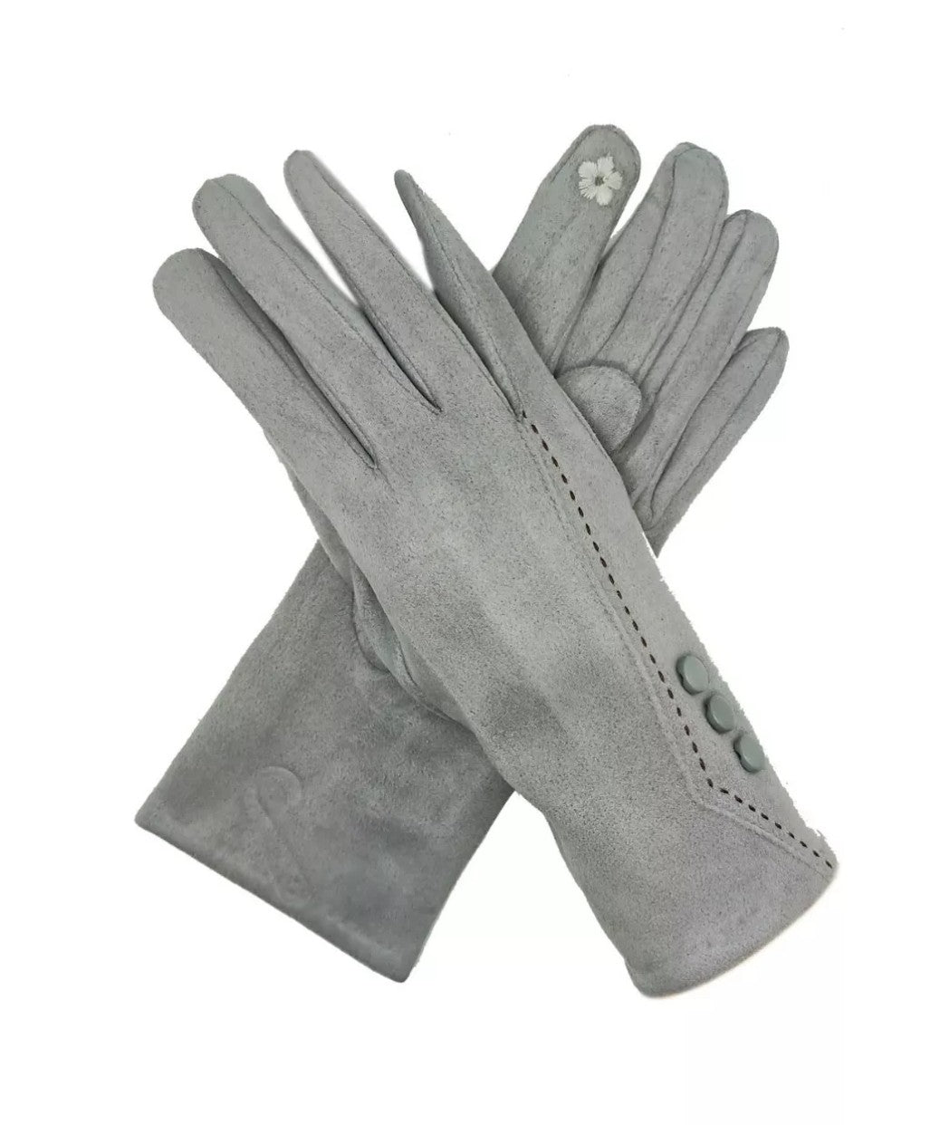 Button Detail Gloves