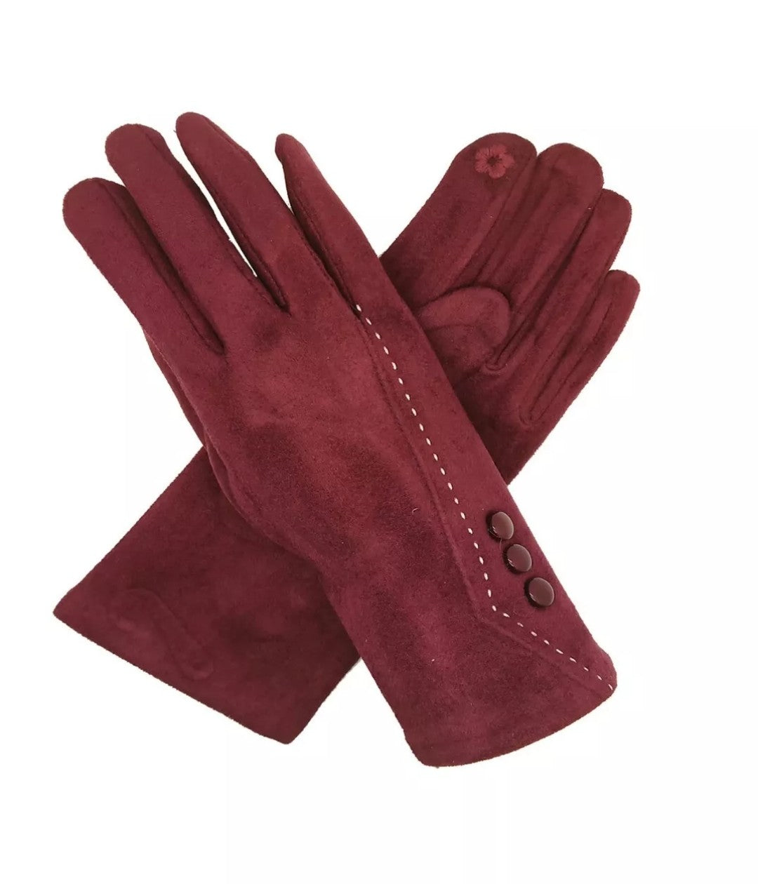 Button Detail Gloves