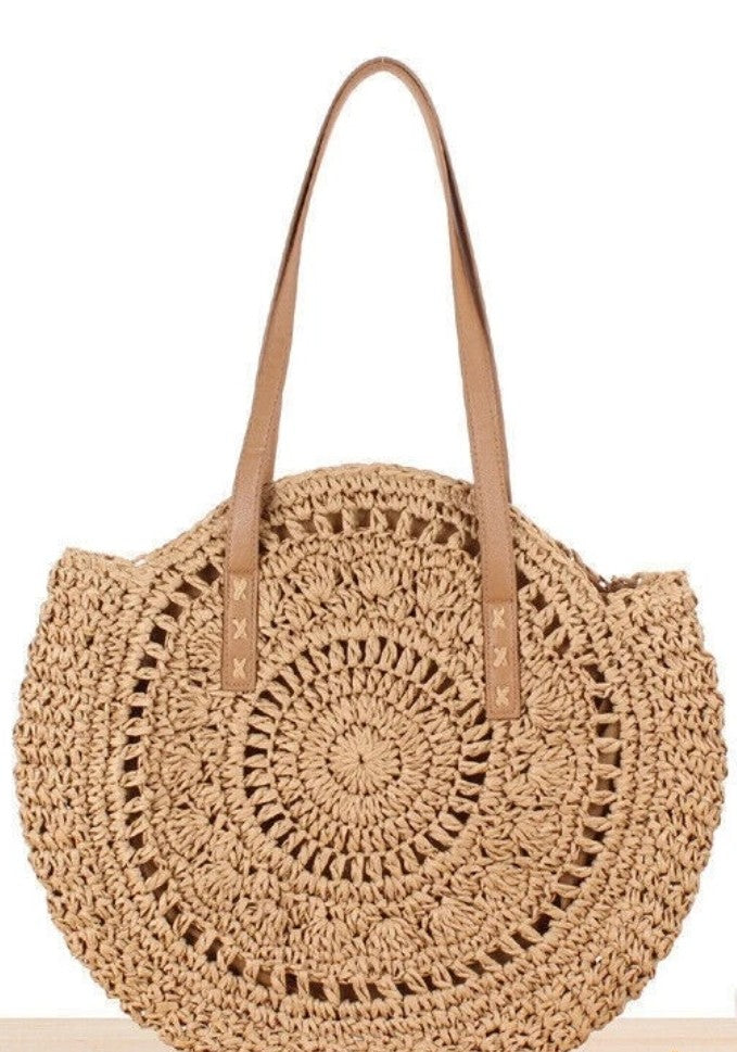 Round Rattan Bag