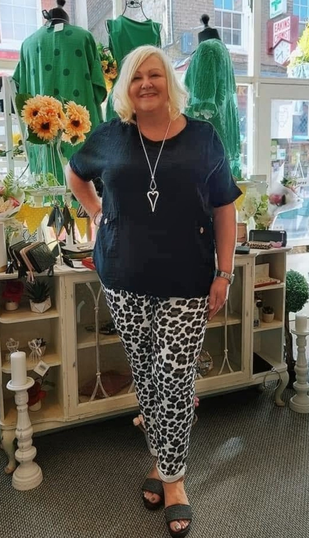 Animal Print Stretch Jeans