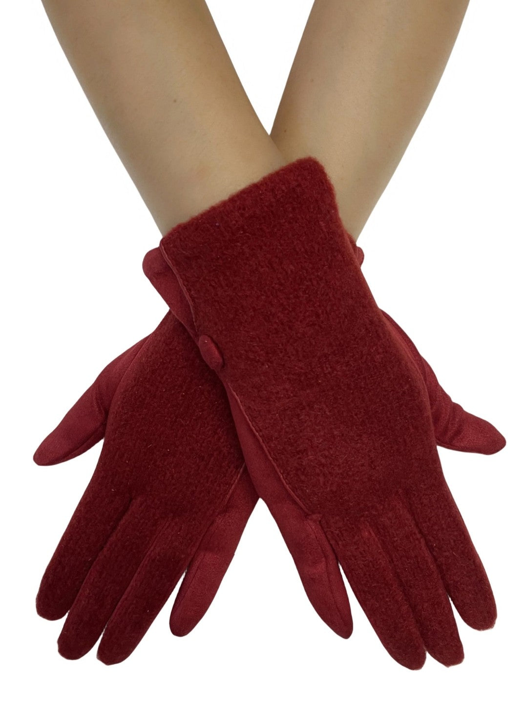Button Detail Gloves