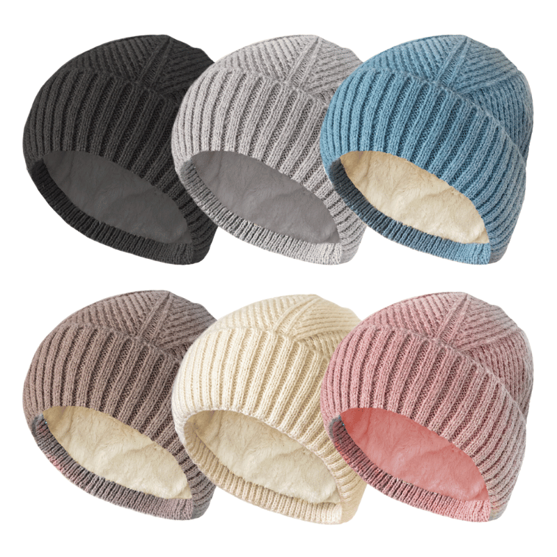 Fleece Lined Cable Knit Hat