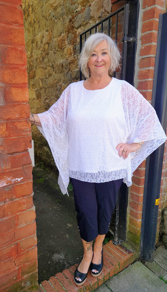 SALE - Lace Batwing Tunic