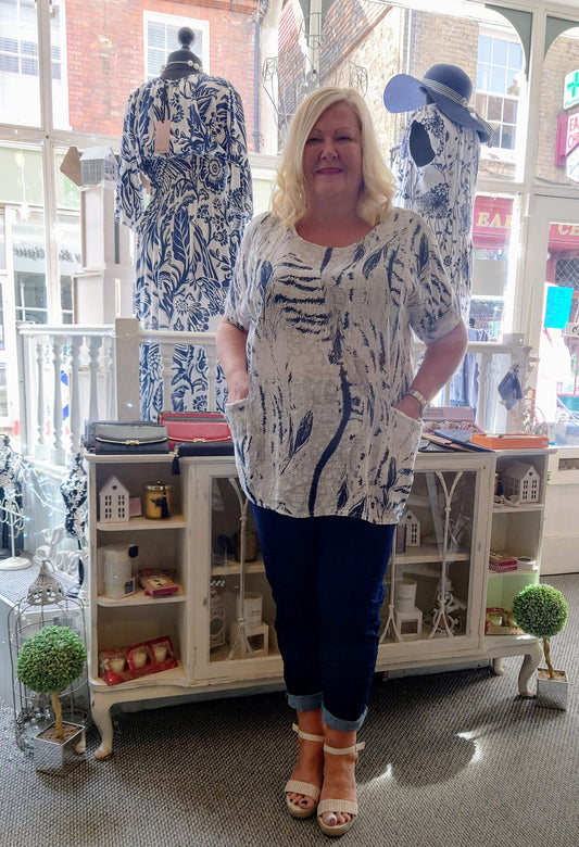 SALE - Print Cotton Tunic