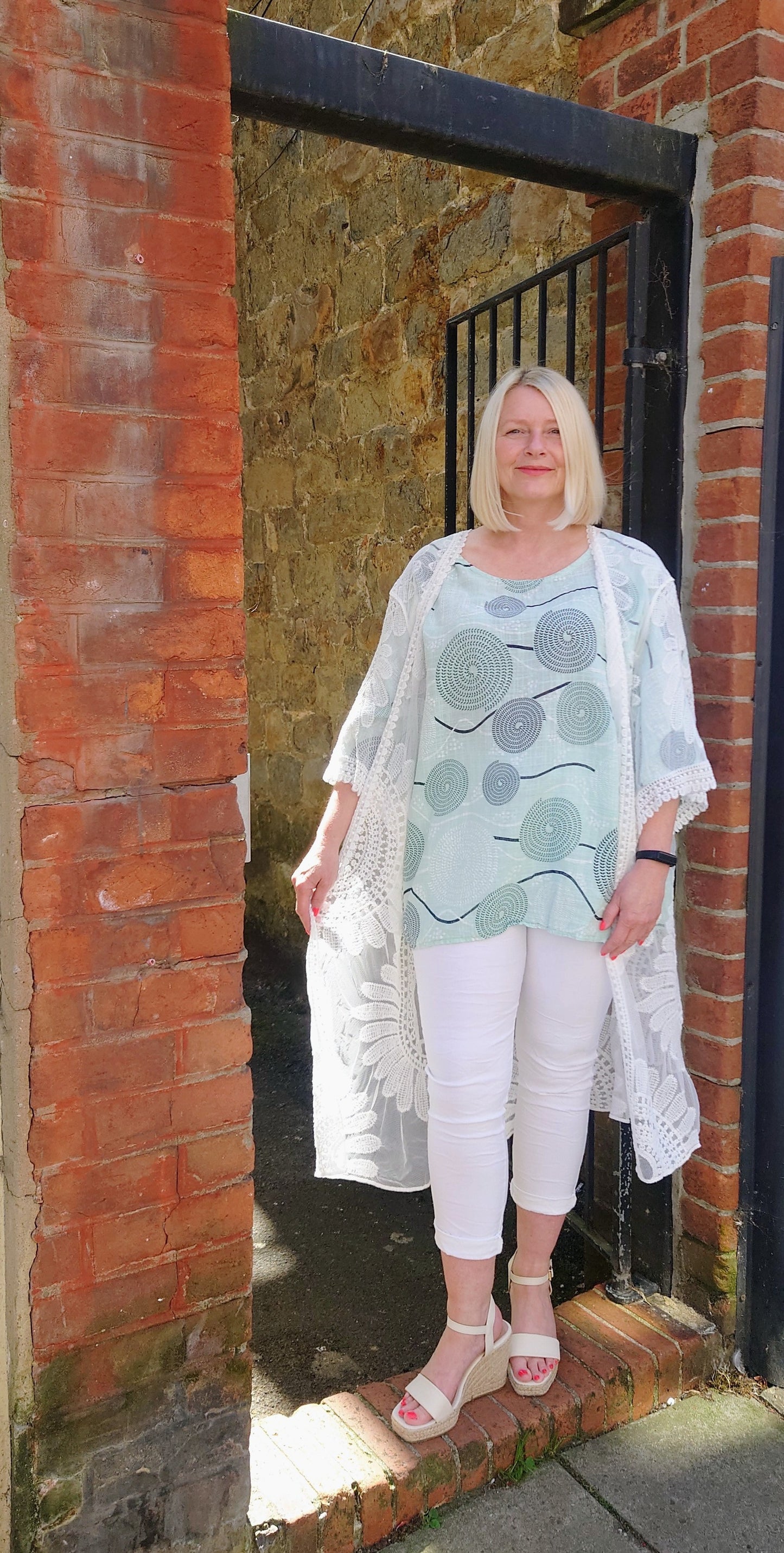 Circle Print Cotton Tunic