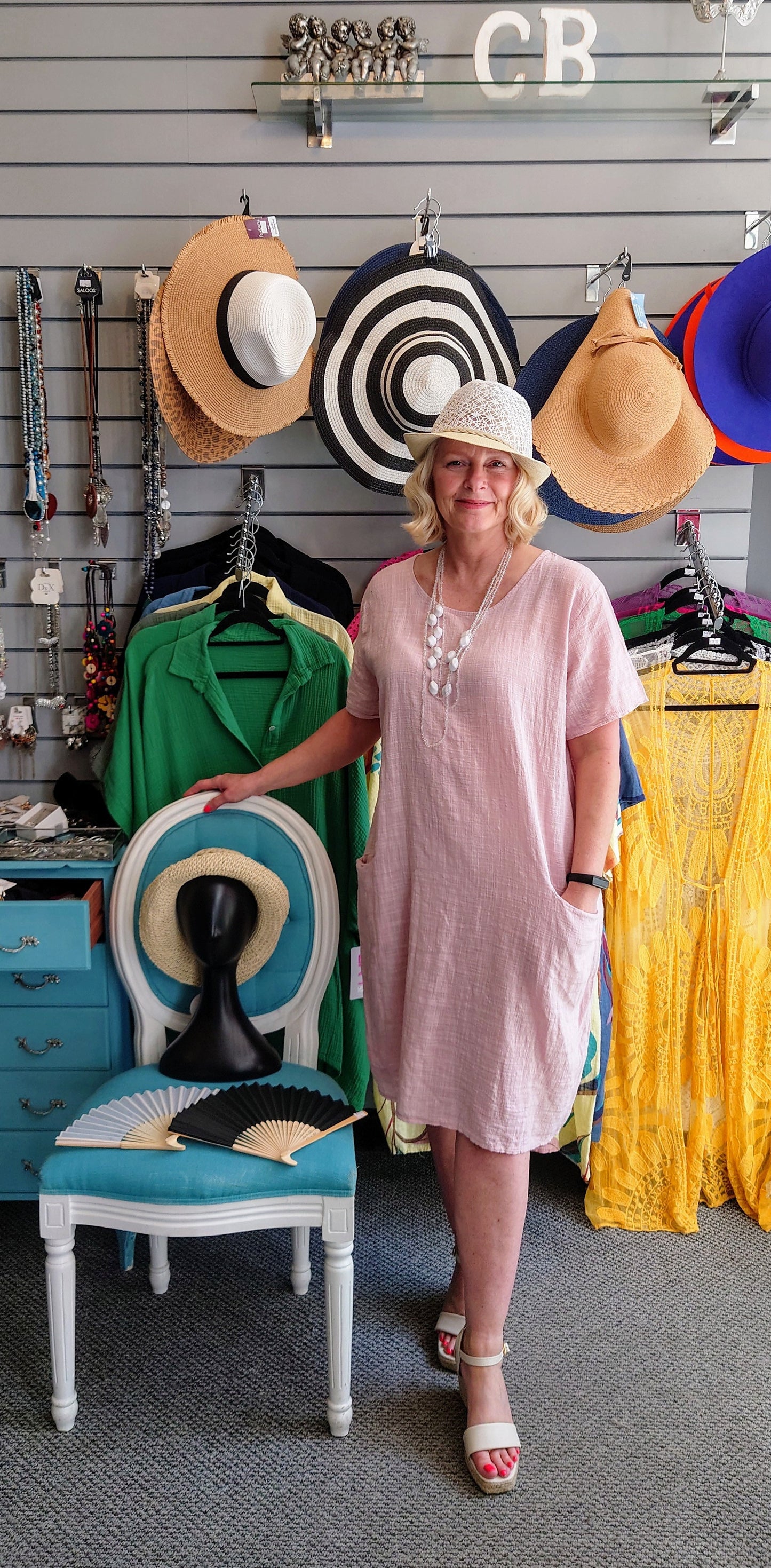 SALE - Cotton Midi Dress with Pockets