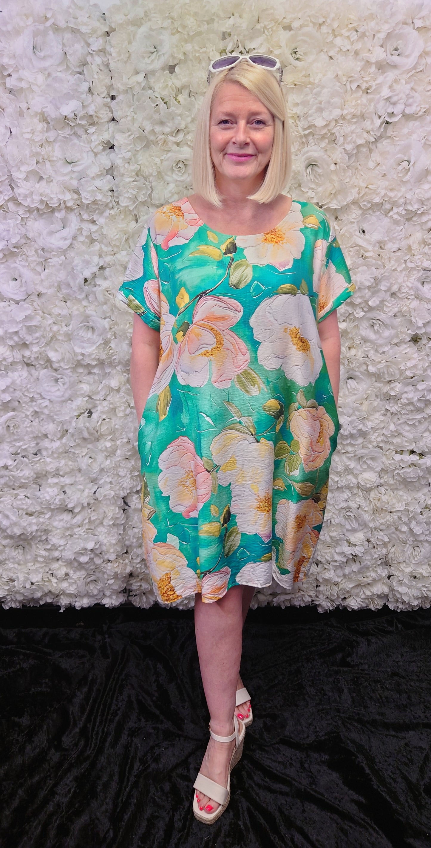 SALE - Wild Rose Print Dress Tunic