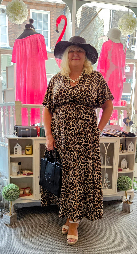 Leopard Print Maxi Dress