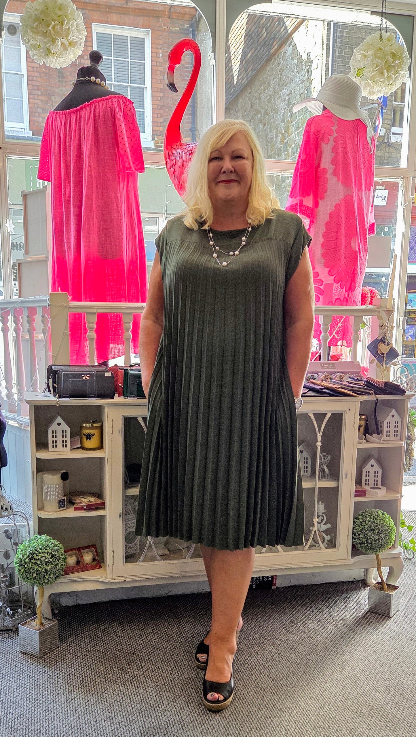 SALE - Pleated Midi Dress