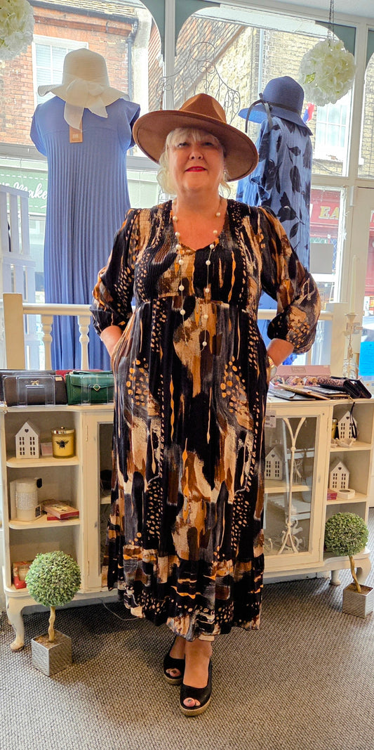 Abstract Maxi Dress
