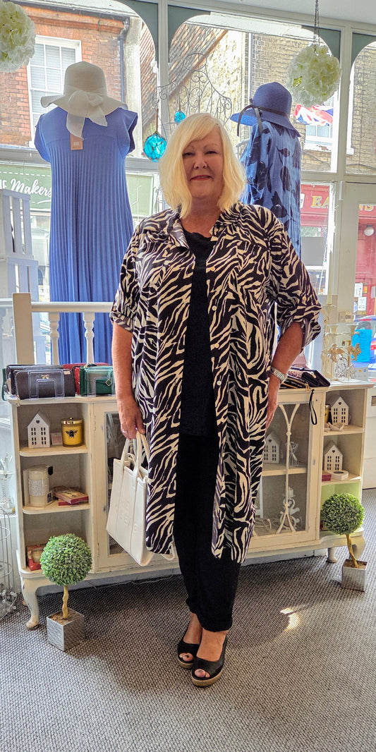 Animal Print Shirt Dress