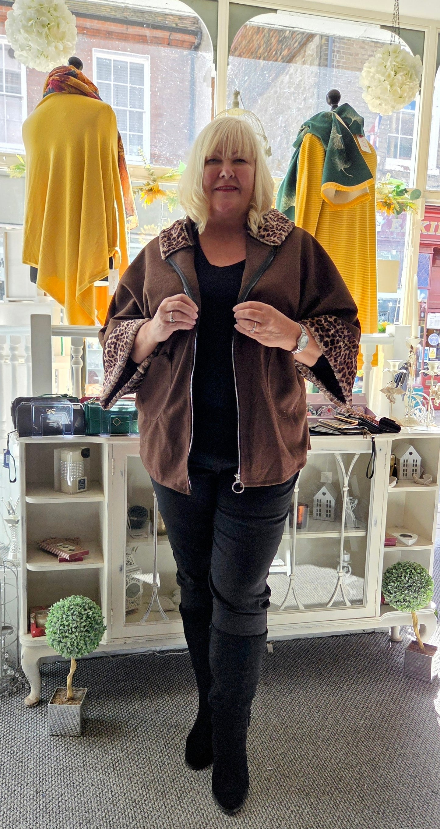 Faux Fur Trim Hooded Jacket