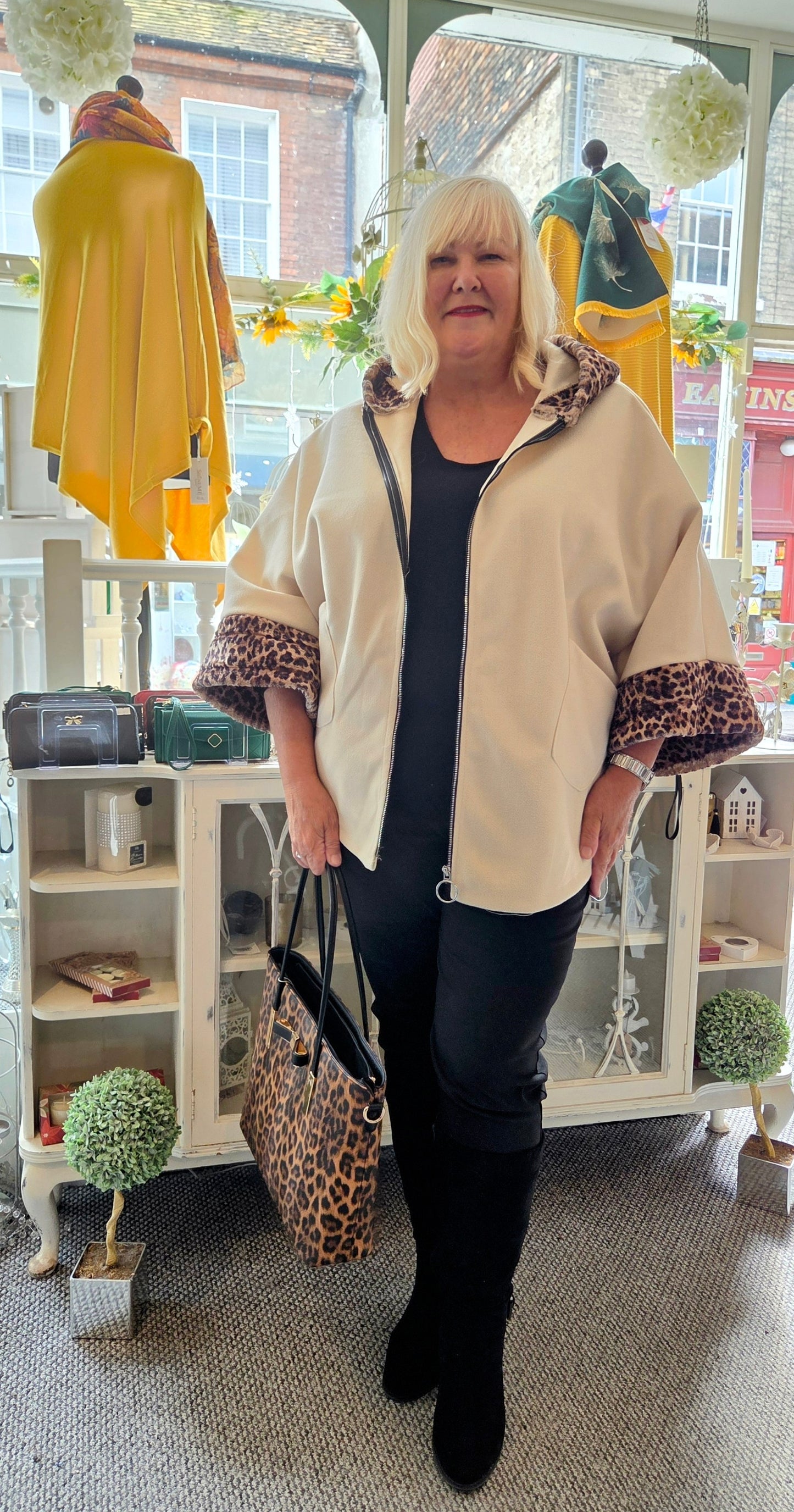 Faux Fur Trim Hooded Jacket