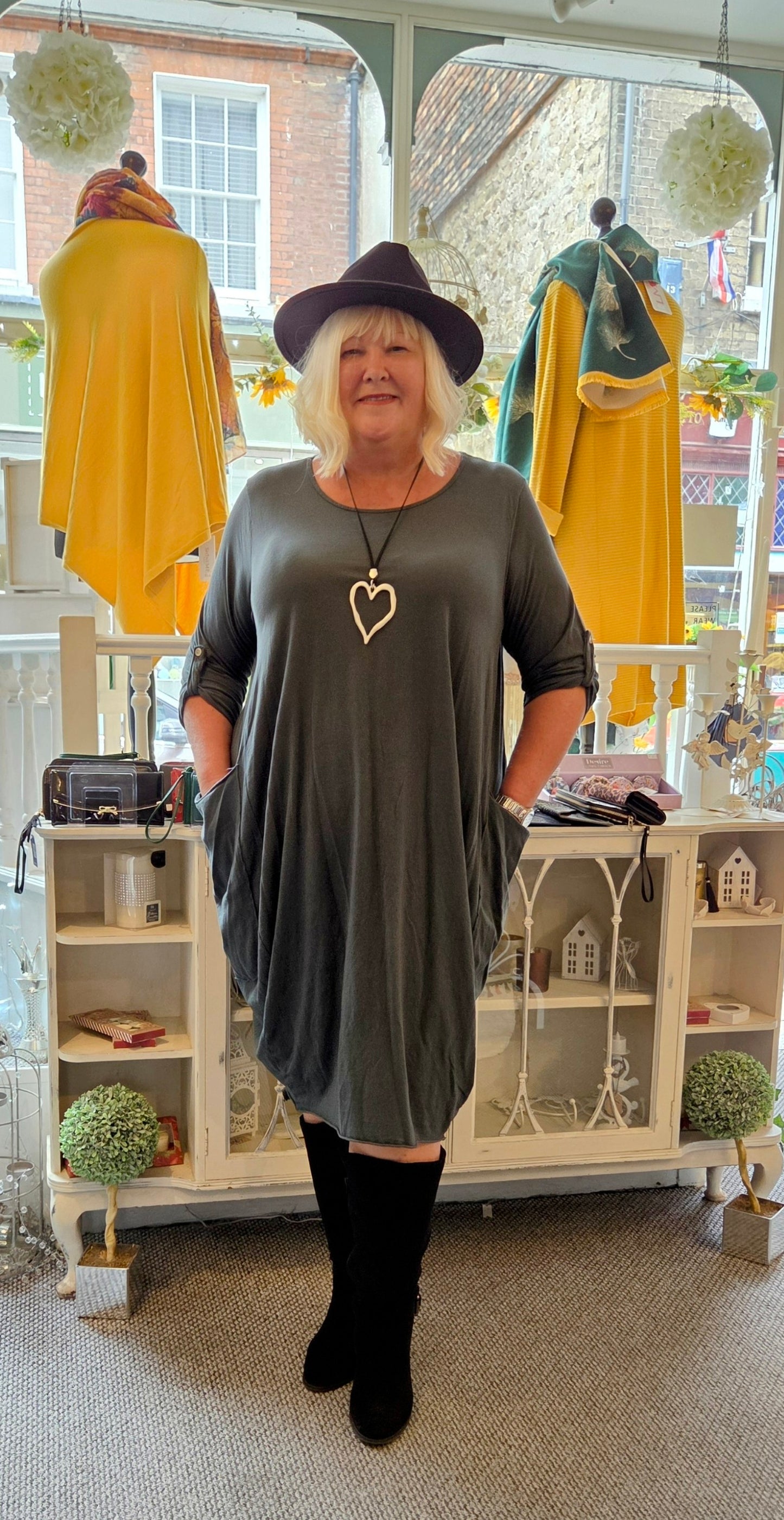 Lagenlook Pocket Midi Dress
