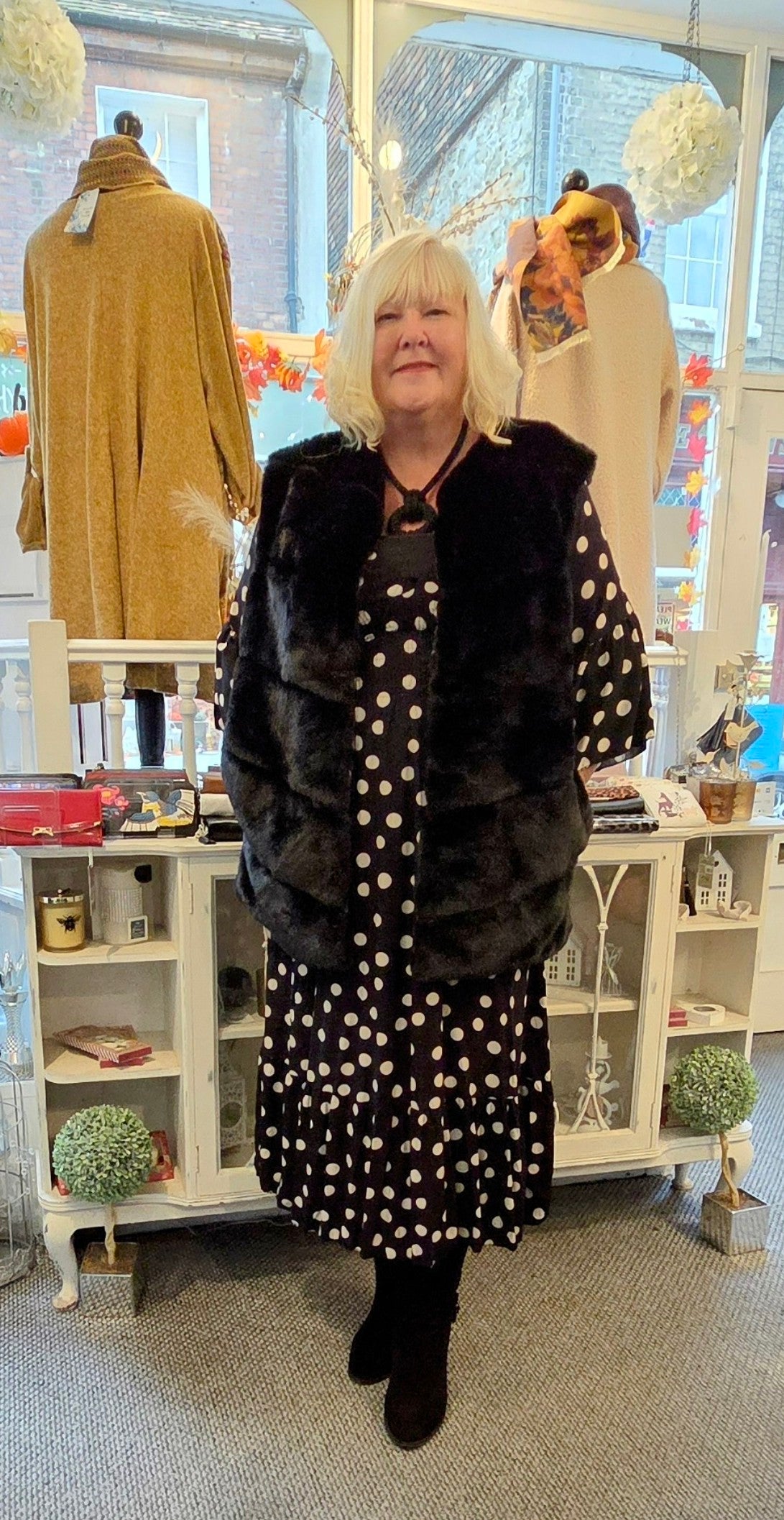 Spot Midi Dress