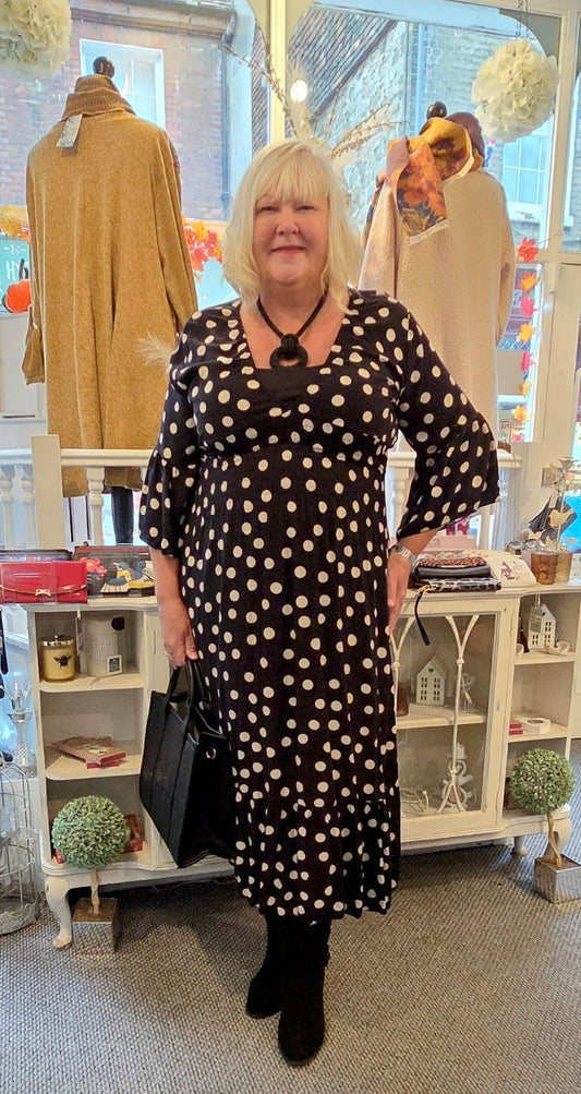 Spot Midi Dress