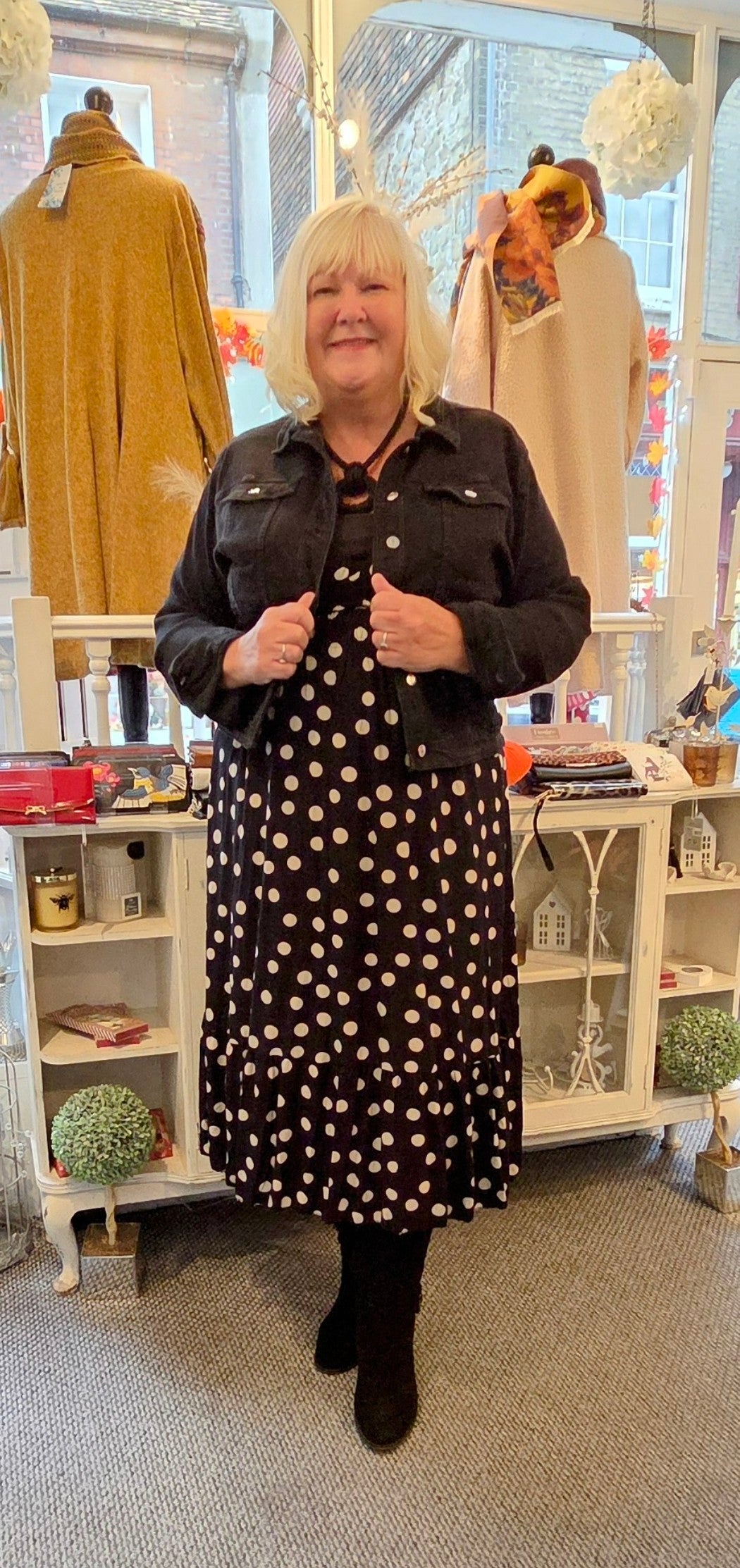 Spot Midi Dress