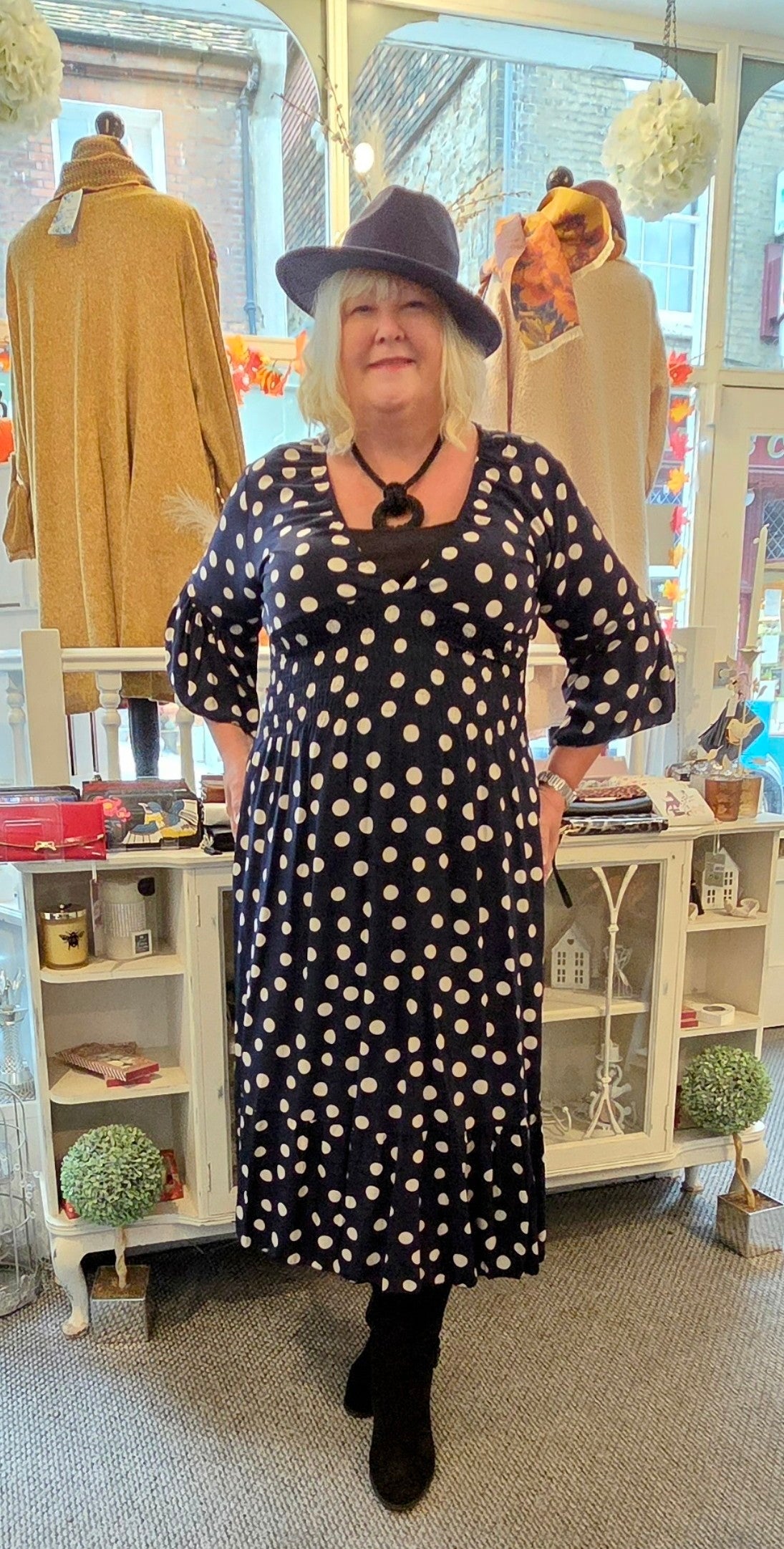 Spot Midi Dress