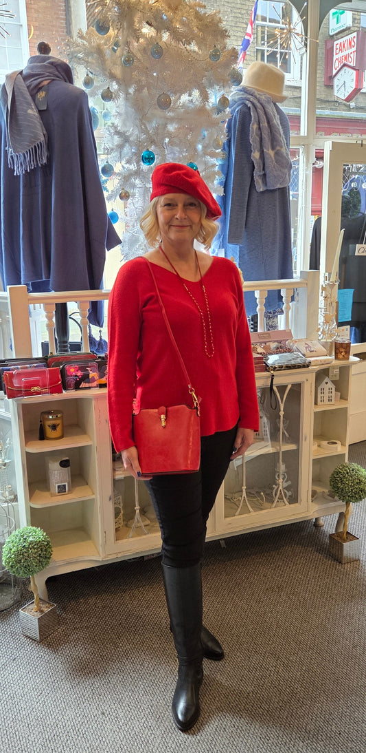 Soft Knit V Neck Jumper