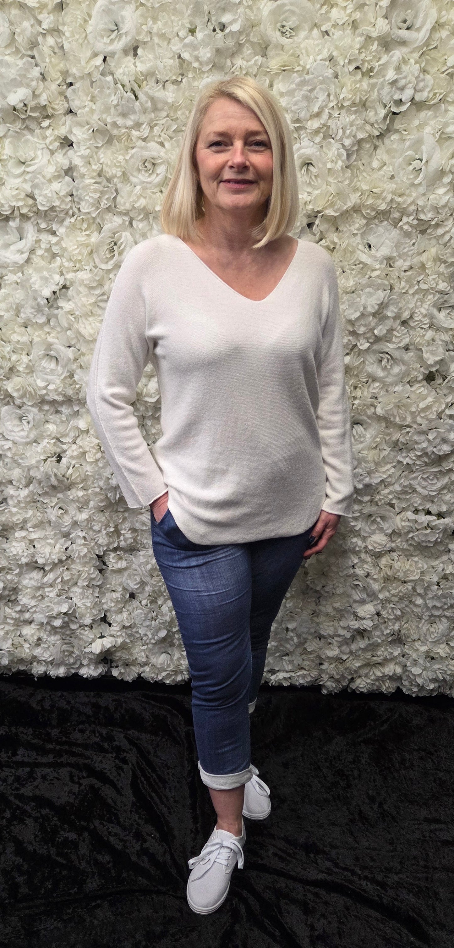 Soft Knit V Neck Jumper