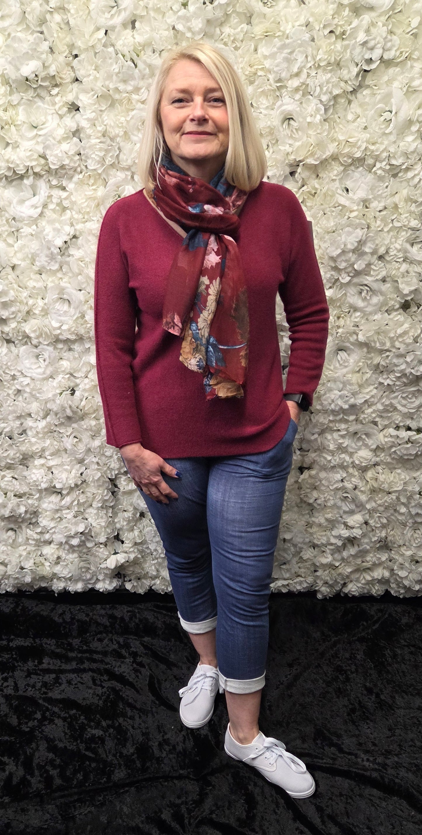 Soft Knit V Neck Jumper