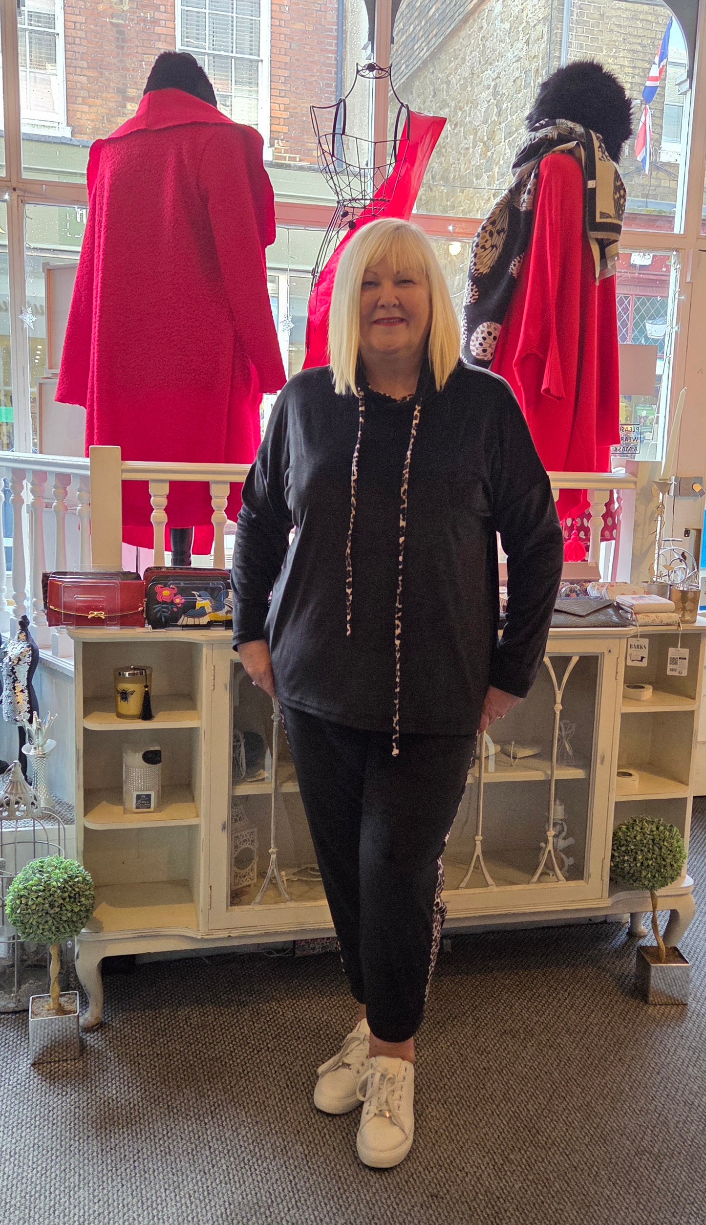 Animal Print Trim Co-Ord Set