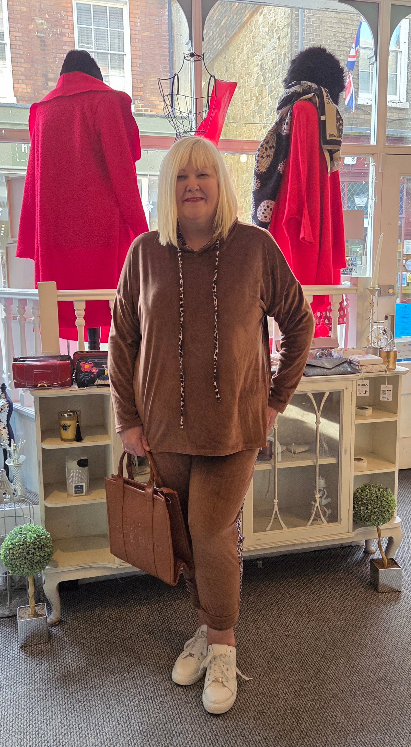 Animal Print Trim Co-Ord Set