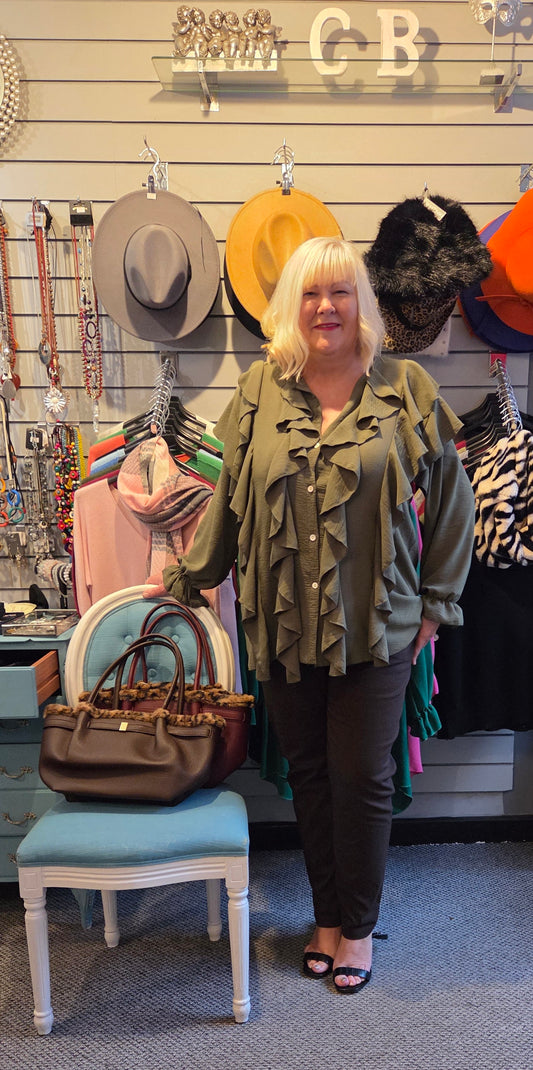 Double Ruffle Blouse