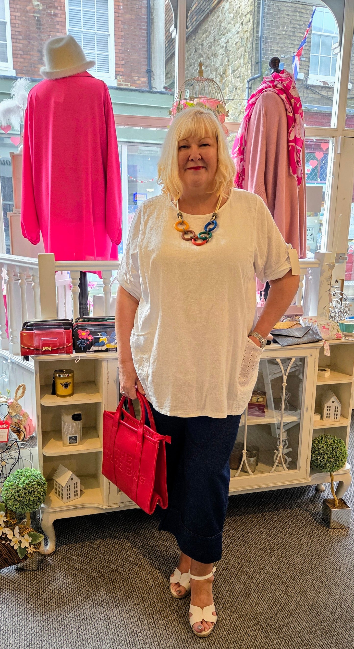 Cotton Palazzo Denim Pants