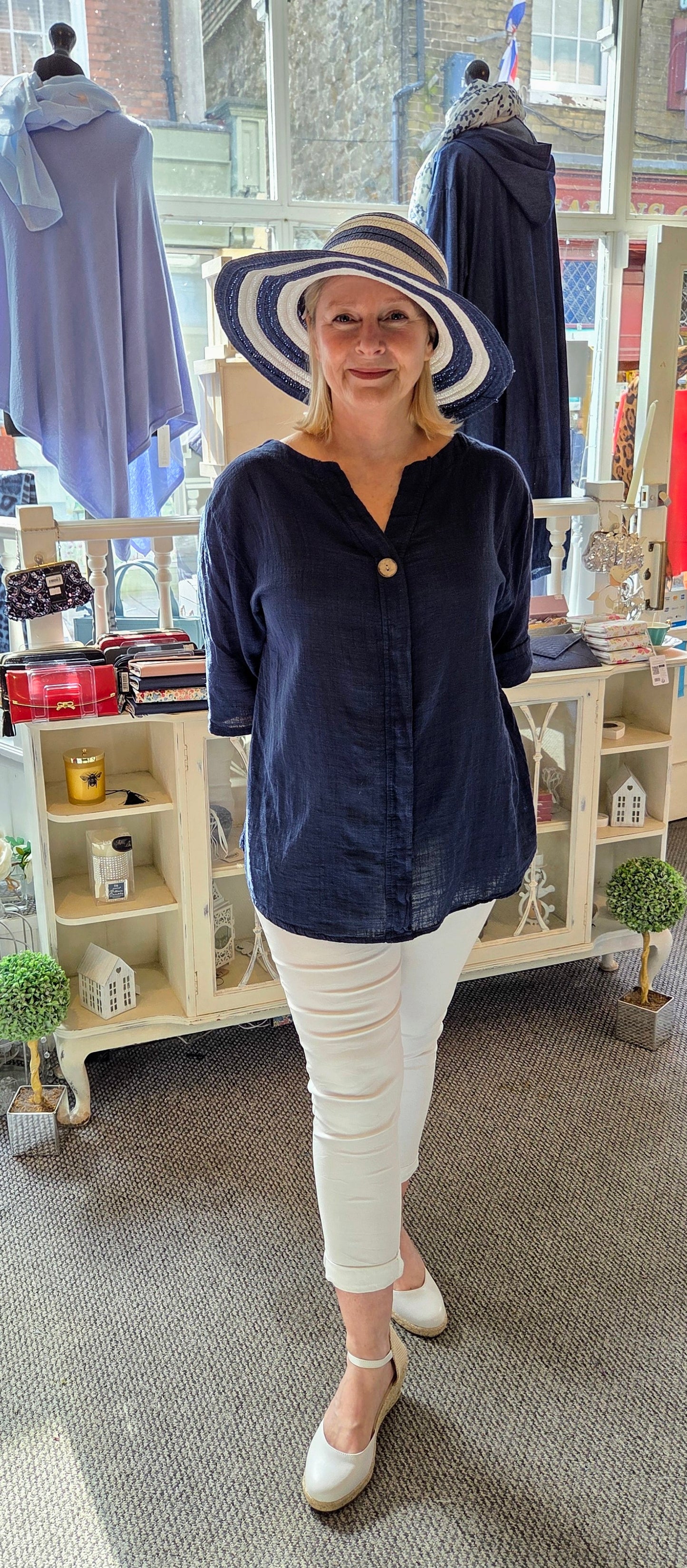 Cotton Button Detail Top