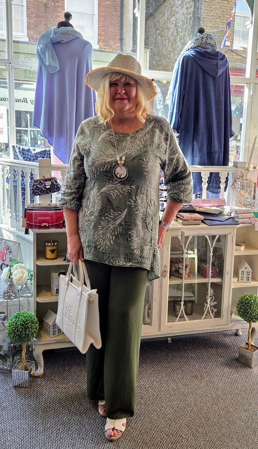 Cotton Leaf Print Tunic